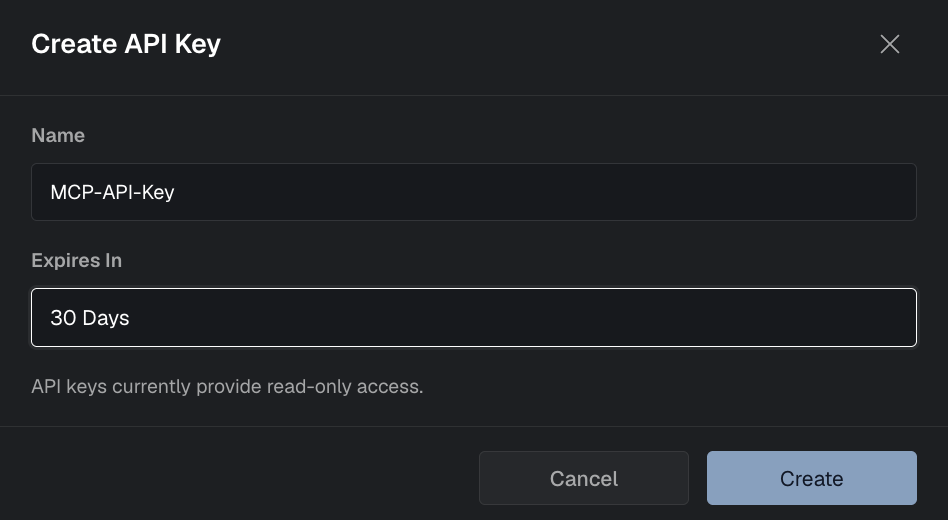 Create API Key