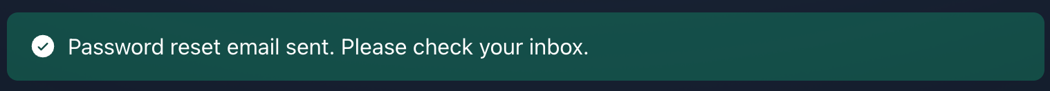 Password Reset