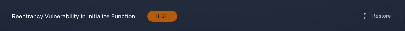 Restore Finding