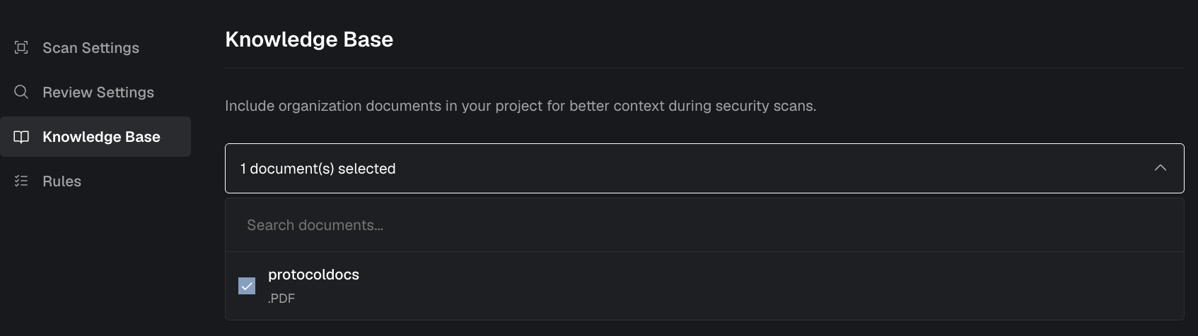 Knowledge Base settings
